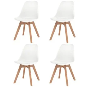Sillas de comedor 4 unidades plástico blanco de , Sillas de comedor - Ref: Foro24-244784, Precio: 271,02 €, Descuento: %