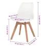 Esstischstühle, 4 Stück, weißes Kunststoffmaterial. von , Essstühle - Ref: Foro24-244784, Preis: 271,04 €, Rabatt: %
