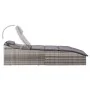 Lounger with gray synthetic rattan cushion by , Loungers - Ref: Foro24-46540, Price: 246,85 €, Discount: %