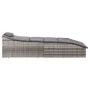 Lounger with gray synthetic rattan cushion by , Loungers - Ref: Foro24-46540, Price: 246,85 €, Discount: %