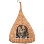 Katzenhaus mit Kissen und Tipi-Form aus natürlichem Weidenholz 40x60cm von , Katzenmöbel - Ref: Foro24-170777, Preis: 104,04 ...
