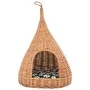Katzenhaus mit Kissen und Tipi-Form aus natürlichem Weidenholz 40x60cm von , Katzenmöbel - Ref: Foro24-170777, Preis: 104,04 ...