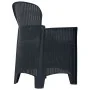 Garden dining set, 9 pieces, plastic with anthracite rattan appearance. by , Garden sets - Ref: Foro24-276137, Price: 878,76 ...
