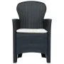 Garden dining set, 7 pieces, plastic with anthracite rattan look. by , Garden sets - Ref: Foro24-276128, Price: 693,71 €, Dis...
