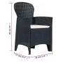 Garden dining set, 7 pieces, plastic with anthracite rattan look. by , Garden sets - Ref: Foro24-276128, Price: 693,71 €, Dis...