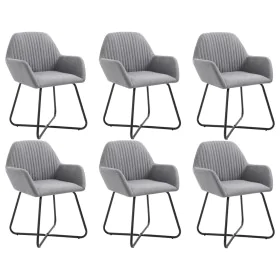 Dining chairs, 6 units, light gray fabric by , dining chairs - Ref: Foro24-277095, Price: 596,66 €, Discount: %