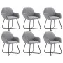 Sillas de comedor 6 unidades de tela gris claro de , Sillas de comedor - Ref: Foro24-277095, Precio: 595,97 €, Descuento: %