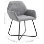 Sillas de comedor 6 unidades de tela gris claro de , Sillas de comedor - Ref: Foro24-277095, Precio: 595,97 €, Descuento: %