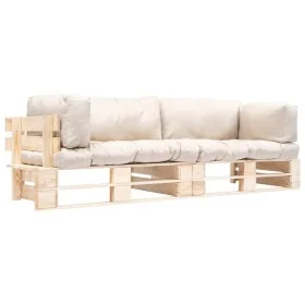Garten-Palettensofas, 2 Stück, mit Sandkissen und Kiefernholz von , Outdoor-Sofas - Ref: Foro24-277483, Preis: 262,98 €, Raba...