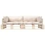 Garden pallet sofas 2 pieces with sand-colored pine wood cushions by , Outdoor sofas - Ref: Foro24-277483, Price: 262,98 €, D...