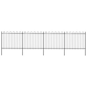 Gartenzäune mit schwarzen Stahlspeerspitzen 6,8x1,5 m von , Zaunpaneele - Ref: Foro24-277677, Preis: 305,65 €, Rabatt: %