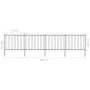 Gartenzäune mit schwarzen Stahlspeerspitzen 6,8x1,5 m von , Zaunpaneele - Ref: Foro24-277677, Preis: 324,79 €, Rabatt: %