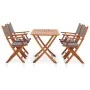 5-piece solid eucalyptus wood dining set for garden in gray color. by , Garden sets - Ref: Foro24-278907, Price: 399,36 €, Di...
