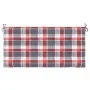 Garden bench cushion in red checkered Oxford fabric 100x50x3cm by , Cushions for chairs and sofas - Ref: Foro24-314078, Price...