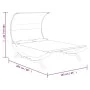 Solid curved wood sun lounger with canopy in cream color, measuring 165x203x126 cm. by , Outdoor beds - Ref: Foro24-313953, P...