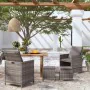 Gartenmöbel-Set bestehend aus 4-teiligem Rattan-PE-Grau-Sessel und Hocker. von , Gartenstühle - Ref: Foro24-316753, Preis: 28...
