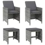 Gartenmöbel-Set bestehend aus 4-teiligem Rattan-PE-Grau-Sessel und Hocker. von , Gartenstühle - Ref: Foro24-316753, Preis: 28...