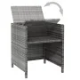 Gartenmöbel-Set bestehend aus 4-teiligem Rattan-PE-Grau-Sessel und Hocker. von , Gartenstühle - Ref: Foro24-316753, Preis: 28...