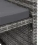 Conjunto de silla de jardín y taburete 4 piezas ratán PE gris de , Sillas de jardín - Ref: Foro24-316753, Precio: 287,42 €, D...