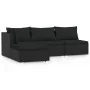 Garden set with 4-piece black synthetic rattan cushions by , Garden sets - Ref: Foro24-317523, Price: 650,91 €, Discount: %