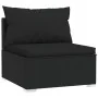 Garden set with 4-piece black synthetic rattan cushions by , Garden sets - Ref: Foro24-317523, Price: 650,91 €, Discount: %
