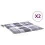 Garden chair cushions 2 pcs gray checkered fabric 50x50x3 cm by , Cushions for chairs and sofas - Ref: Foro24-314071, Price: ...