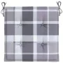Garden chair cushions 2 pcs gray checkered fabric 50x50x3 cm by , Cushions for chairs and sofas - Ref: Foro24-314071, Price: ...