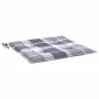 Garden chair cushions 2 pcs gray checkered fabric 50x50x3 cm by , Cushions for chairs and sofas - Ref: Foro24-314071, Price: ...