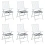 Garden chair cushions 6 pcs gray checkered fabric 50x50x3 cm by , Cushions for chairs and sofas - Ref: Foro24-314073, Price: ...