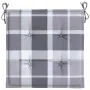 Garden chair cushions 6 pcs gray checkered fabric 50x50x3 cm by , Cushions for chairs and sofas - Ref: Foro24-314073, Price: ...