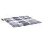 Garden chair cushions 6 pcs gray checkered fabric 50x50x3 cm by , Cushions for chairs and sofas - Ref: Foro24-314073, Price: ...