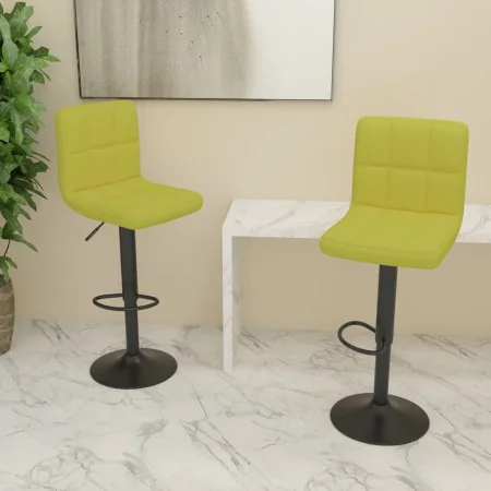 Kitchen stools 2 units green fabric by , Kitchen stools - Ref: Foro24-334287, Price: 109,20 €, Discount: %