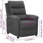 Sillón reclinable de tela gris oscuro de , Sillones - Ref: Foro24-342340, Precio: 241,02 €, Descuento: %