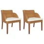 Dining chairs with cushions 2 pcs light brown natural rattan by , dining chairs - Ref: Foro24-325489, Price: 242,68 €, Discou...