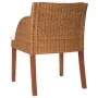 Dining chairs with cushions 2 pcs light brown natural rattan by , dining chairs - Ref: Foro24-325489, Price: 242,68 €, Discou...