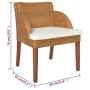 Dining chairs with cushions 2 pcs light brown natural rattan by , dining chairs - Ref: Foro24-325489, Price: 242,68 €, Discou...