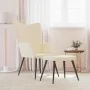 Entspannungsstuhl mit cremefarbenem Stoff-Fußhocker. von , Sessel - Ref: Foro24-327954, Preis: 118,89 €, Rabatt: %