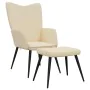 Entspannungsstuhl mit cremefarbenem Stoff-Fußhocker. von , Sessel - Ref: Foro24-327954, Preis: 118,89 €, Rabatt: %