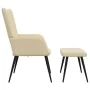 Entspannungsstuhl mit cremefarbenem Stoff-Fußhocker. von , Sessel - Ref: Foro24-327954, Preis: 118,89 €, Rabatt: %