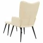 Sillón de relax con reposapiés de tela color crema de , Sillones - Ref: Foro24-327954, Precio: 118,93 €, Descuento: %