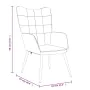 Entspannungsstuhl mit cremefarbenem Stoff-Fußhocker. von , Sessel - Ref: Foro24-327954, Preis: 118,89 €, Rabatt: %