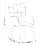 Sillón de relax con reposapiés de tela color crema de , Sillones - Ref: Foro24-327954, Precio: 118,93 €, Descuento: %