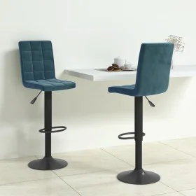 Kitchen stools 2 units blue velvet by , Kitchen stools - Ref: Foro24-335767, Price: 149,64 €, Discount: %