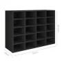 Schwarzer Sperrholzschuhschrank 92x30x67,5 cm von , Schuhregale und Schuhorganisatoren - Ref: Foro24-340216, Preis: 198,86 €,...