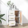 Aparador de madera contrachapada blanco brillante 69,5x34x90 cm de vidaXL, Aparadores - Ref: Foro24-812228, Precio: 92,11 €, ...