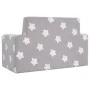 Light gray 2-seater children's sofa with soft plush stars by , Baby and Toddler Furniture - Ref: Foro24-341839, Price: 57,78 ...