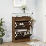 Shoe cabinet made of brown oak plywood, measuring 63x24x104 cm. by , Shoe racks and shoe organizers - Ref: Foro24-342569, Pri...