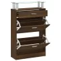 Shoe cabinet made of brown oak plywood, measuring 63x24x104 cm. by , Shoe racks and shoe organizers - Ref: Foro24-342569, Pri...