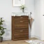 Shoe cabinet made of brown oak plywood, measuring 63x24x104 cm. by , Shoe racks and shoe organizers - Ref: Foro24-342569, Pri...