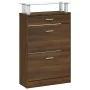 Shoe cabinet made of brown oak plywood, measuring 63x24x104 cm. by , Shoe racks and shoe organizers - Ref: Foro24-342569, Pri...